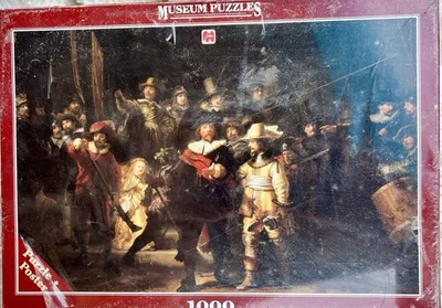 NEW Vintage Ravensburger Jigsaw Puzzle Rembrandt The Night Watch 1000 Piece - Image 1 of 4