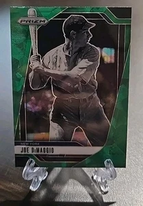 2025 Panini Prizm Baseball Joe DiMaggio #180 Green Cracked Ice Prizm - Bild 1 von 2