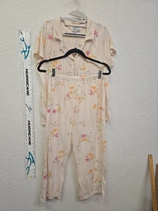 Jenna Lynn Pajamas Top & Bottom  Womens Size XL Vintage Pale Pink W/ Floral READ - Picture 1 of 22