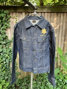 40 Warehouse 101J Dark Denim Trucker Jacket Chainstitch Kern CountySheriff Japan - Picture 1 of 13