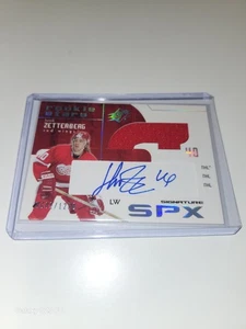 2002-03 Upper Deck SPx- Henrik Zetterberg RPA Rookie Stars /1250 (AU) (GU) - Picture 1 of 9