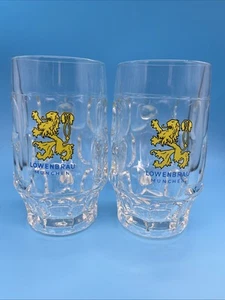Löwenbrau München Bier/Stein Glas Becher 2er Set - Bild 1 von 6
