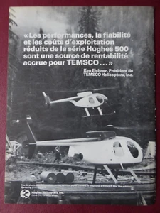 4/1982 PUB HUGHES 500 SERIE HELIKOPTER TEMSCO HELICOPTERS KEN EICHNER FRANZÖSISCHE ANZEIGE - Bild 1 von 1