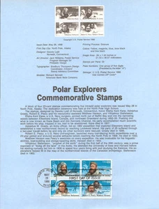#8616 22c Polar Explorers #2220-2223a USPS Souvenir Page - Picture 1 of 1