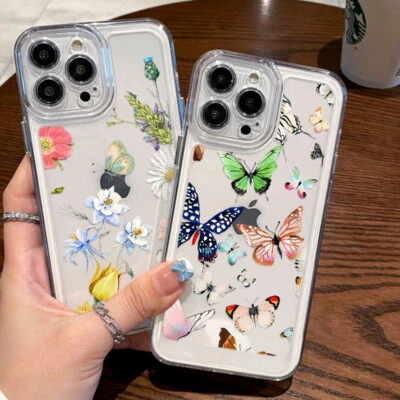 For iPhone 15 14 13 12 11 Pro Max 7 8 Plus XS Max XR Clear Shockproof Case Cover - Image 1 of 4