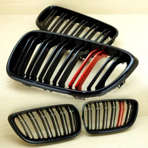 Serie 2 14 ~ 18 Ajuste BMW F22 F23 F87 M2 Tipo Brillo Rejilla Frontal Negra Roja Metálica - Imagen 1 de 5