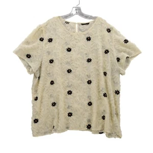 Shein Curve Floral Embroidered Tunic Top 3D Texture 4XL - Picture 1 of 9