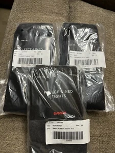 3 Pairs Of Avenue EE Fleece Lined Tights. 2 In Black And 1 Pair Of Grey - Picture 1 of 4