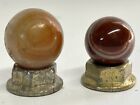 Vintage CARNELIAN BANDED AGATE Marble Set Marbles Stone Mibs