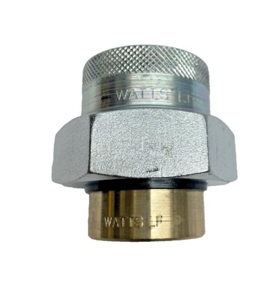 Watts Dielectric Union LF 3001A, 1-1/2" NPT x 1-1/2" Solder Copper Pipe, Brass - Image 1 of 4