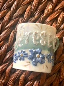 GERMAN LUSTERWARE 'Present" Cup 1940-1945 VG Vintage Good Condition - Picture 1 of 5