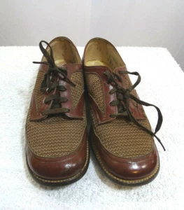 60er Jahre Vintage braune Leder Jungen elegante Halbschuhe Schnürschuhe 13 - Bild 1 von 5
