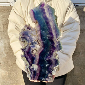 15 lb baguette naturelle arc-en-ciel obélisque quartz cristal tour point de guérison