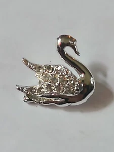 Schwan Gans Strass Brosche Anstecknadel  - Bild 1 von 3