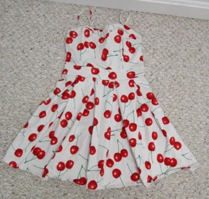 Marilyn Monroe Kleid Small Rot Kirschmuster Pinup Sonne Partykleid Retro - Bild 1 von 9