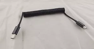 USB 3.1 C Type Male To Micro 5 Pin Male Spiral Coiled Data Sync Charger Cable 1m - Picture 1 of 5
