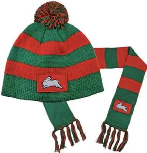 South Sydney Rabbitohs NRL Baby Beanie and Scarf Combo - Picture 1 of 3