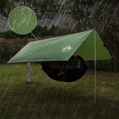 10FT Waterproof Tent Hammock Rain Fly Tarpaulin Shelter Camping Hiking Equipment - Image 1 of 4