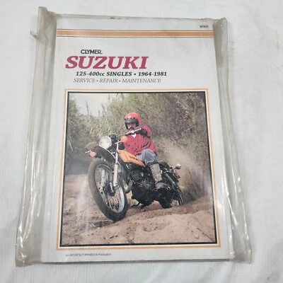 Clymer Shop Service Repair Manual Book 1964 - 1981 Suzuki 125 - 400 Singles - Image 1 of 3