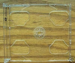 800 DOUBLE CD SMART TRAYS WITH 2CD LOGO ,CLEAR - YL29LOGO-MFFC-1067AI - Picture 1 of 1