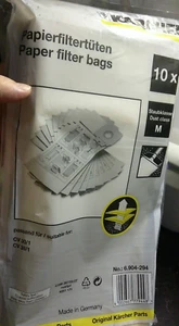 Karcher CV30/1 filter bags Genuine Pack of 10. 6.904-294.  Genuine Karcher Part. - Picture 1 of 6
