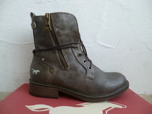 Mustang Boots Booties Lace-up Boots Brown NEW! - Picture 1 of 6