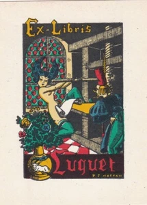 ✒ EX LIBRIS Marcel LUQUET par Paul François MORVAN érotique - Picture 1 of 1