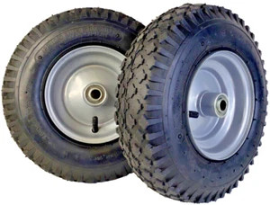 2) 4.10x3.50-6 TIRE RIM WHEEL some Yard Carts Go Karts Riding Lawn Mowers 5/8 ID - Picture 1 of 19