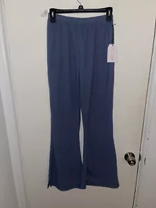 Brand New better/together Waffle knit Flare Leg Lounge Sweatpants Small NWT Blue - Picture 1 of 4