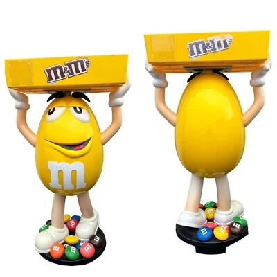 M&M Yellow Candy Large Life Size Plastic Character Display W/ Storage Tray Roll - Image 1 of 4
