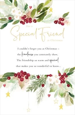 GIBSON A Special Friend Traditional Foiled Christmas Greeting Card Special Xmas Cards