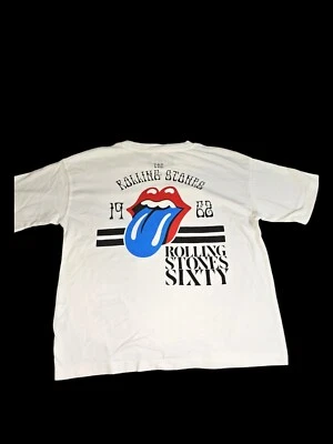 ZARA The Rolling Stones Crew Neck White Logo T-Shirt Girls  8-9 Cm 130 - Image 1 of 3