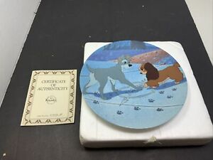 Lady And The Tramp "Puppy Love" Collector Plate In Box