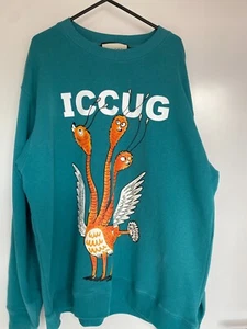 Gucci x Freya Hartas - ICCUG 3 Heads Cotton-Jersey Sweatshirt MENS size M - Picture 1 of 6