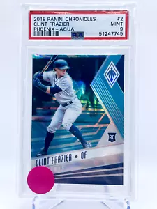 2018 Panini Chronicles - Phoenix Aqua Prizm #2 Clint Frazier 68/299 (RC) PSA 9 - Picture 1 of 1