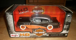 1955 Buick Century Harley Davidson Black Orange Silver 1/26 Diecast Model Car US - Picture 1 of 6