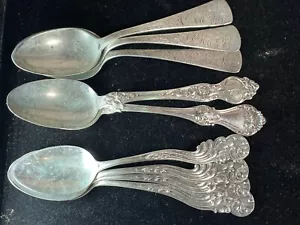9 Sterling Silver Spoons - Picture 1 of 18