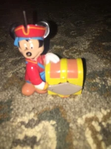 Disney Pirate Mickey Mouse w Treasure Chest holding Moveable Sword - Picture 1 of 6