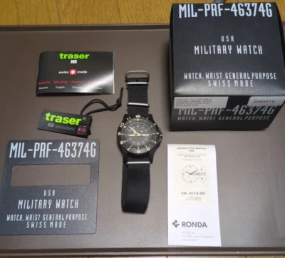 Traser P6600 TYPE6 MIL-G Quartz W.R.20BAR Men's Watch Swiss Made Preowned - Image 1 of 3