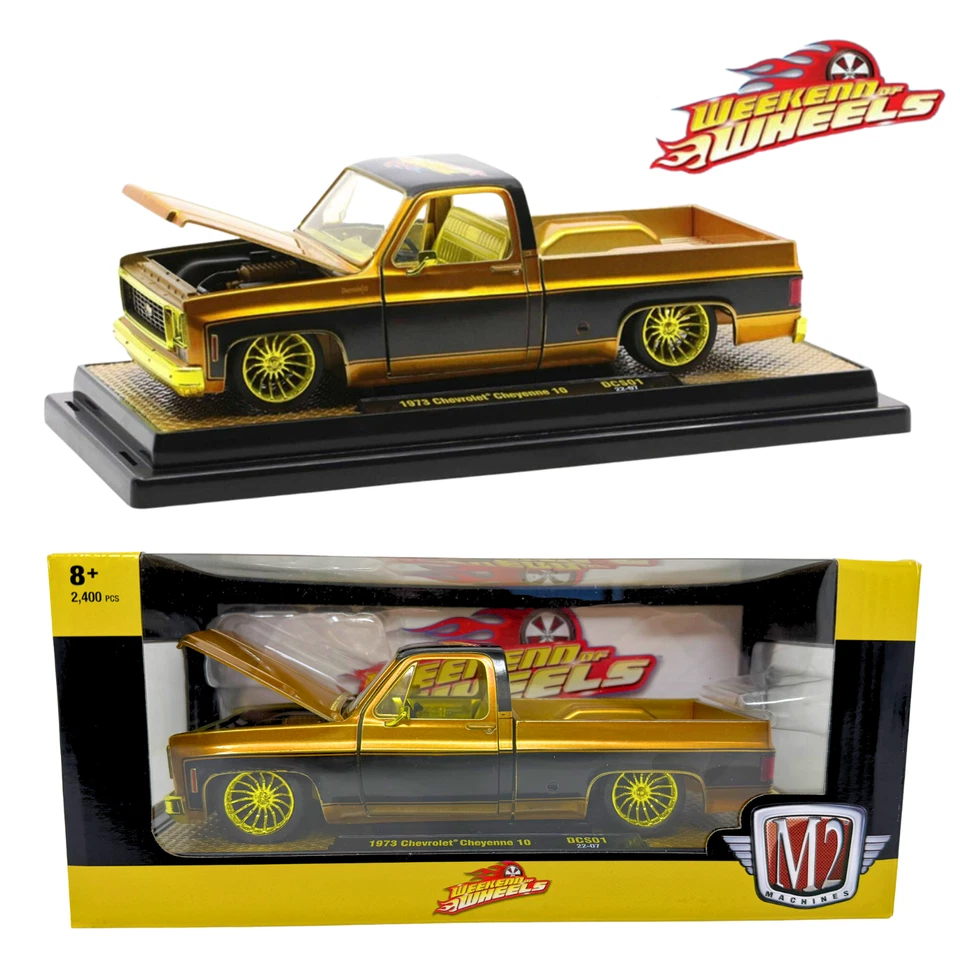 M2 Machines 1973 Chevrolet Cheyenne 10 Truck Weekend of Wheels 1:24 Diecast - Image 1 of 4