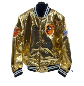 Starter Baltimore Orioles MLB Satin Gold Snap Bomber Jacket Men’s Size L - Bild 1 von 8