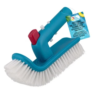 Pool Step & Corner Cleaning Brush with Adjustable Handle Rotation, Spa, Hot Tub - Picture 1 of 5