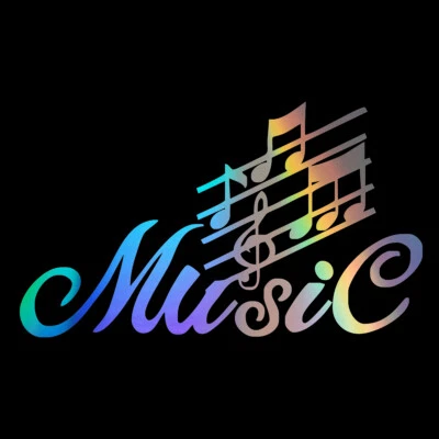 2 PIEZAS Notas Musicales Vinilo Arte Pared Coche Parachoques Calcomanía Hogar Taza Pared Decoración Foto 1 de 4