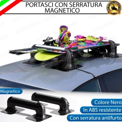 PORTASCI PORTA SNOWBOARD LARGE MAGNETICI CON SERRATURA PER MINI CLUBMAN R55 - Immagine 1 di 4