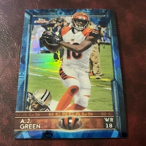 Set cromato Topps 2015 A.J. RIFRATTORE VERDE BLU PARALLELO #28 CINCINNATI BENGALS - Foto 1 di 1