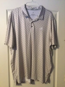 Men’s Adidas Polo Golf Shirt Sz 2XL Light Gray w/ Gray Adidas Logos - Picture 1 of 7