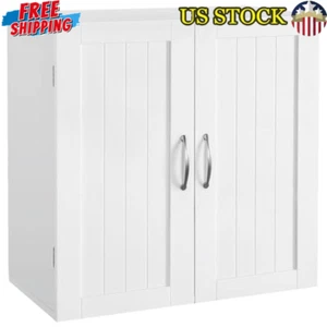Bathroom Wall Cabinet Kitchen Storage Cupboard W/ 2 Doors Living Room Bedroom US - Picture 1 of 7