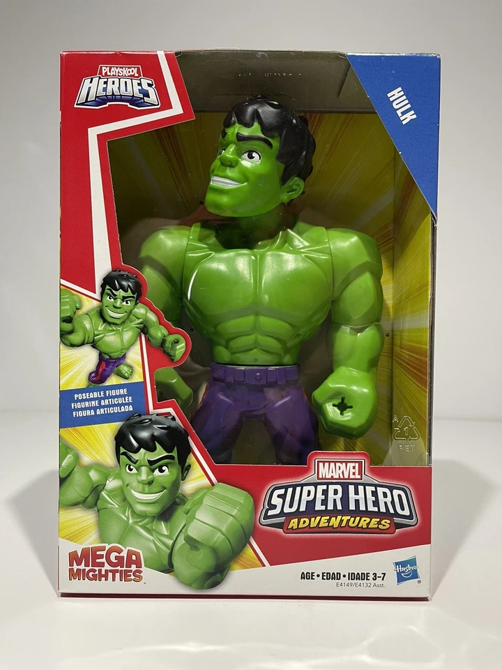 Playskool Heroes HULK Marvel Super Hero Adventures Mega Mighties Poseable Figure