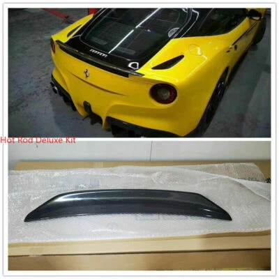 FOR FERRARI F12 BERLINETTA REAL CARBON FIBER REAR TRUNK SPOILER WING DM STYLE - Imagem 1 de 4