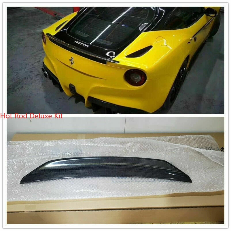 PARA FERRARI F12 BERLINETTA ALERÓN TRASERO FIBRA DE CARBONO REAL ALERÓN ESTILO DM Foto 1 de 4